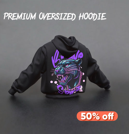Brave Panther / Oversized Hoodie
