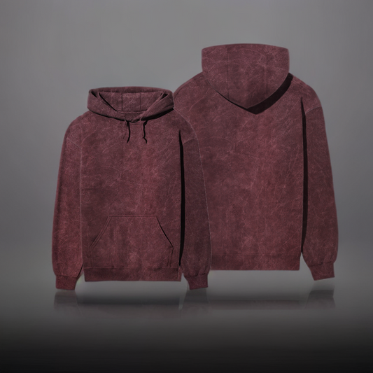 Maroon Acid Wash / Premium Hoodie