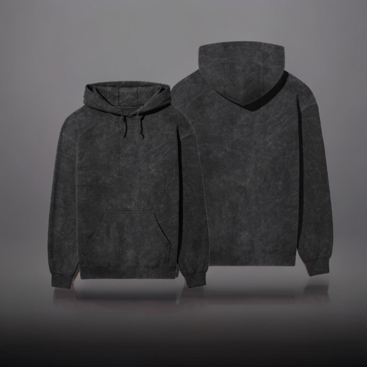 Black Acid wash / Premium Hoodie